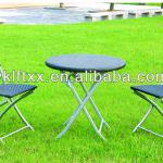 ratten/wicker folding table and chair set-LET-3237