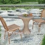 bamboo looking rattan chair and table