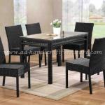 poly rattan dining set-PRCF-047