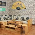 A GRADE bamboo corner sofa for living room XINGLI-K02-xzx-6948
