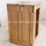 Box shape outdoor garden folding bamboo stool