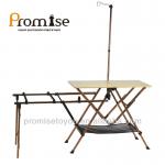 Foldable bamboo table top and alumium adjustable frame table foldable bamboo kitchen table colored kitchen table PCT331