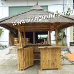 Square Tiki Bar, Bamboo Bar House For Friend Meeting, Relax, Gather Members in Family