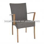 Square poly bamboo armrest chair/Armrest bamboo lilke chair/garden chair