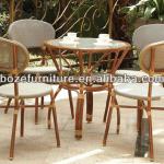 Coffee shop reception: outdoor furniture seating set/ bamboo-like garden furniture