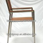 Stainless steel chair with bamboo slat (BF10-W37)