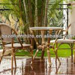 Bistro furniture: outdoor furniture seating set/ bamboo-like garden furniture