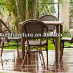 Coffee shop reception: outdoor furniture seating set/ bamboo-like garden furniture