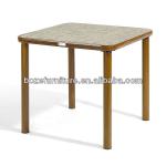 2013 Outdoor Bamboo like aluminum square table/Bamboo like furniture/Starbucks Coffee table for outside-BZ-TB009