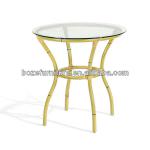 Outdoor Bamboo like aluminum table/Bamboo like furniture/Coffee table for outside