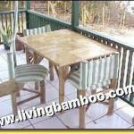 SAFRON CANVAS BAMBOO DINING TABLE AND CHAIR