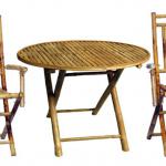 BFS-13011 - Wholesale bamboo furniture - Outdoor Bamboo Dining Round Table Set