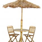 BFS-13014 - Outdoor garden furniture - Outdoor Bamboo Dining Set with Umbrella