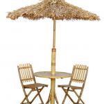 BFS-13014 - Outdoor garden furniture - Outdoor Bamboo Dining Set with Umbrella-BFS-13014