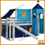 new design kid&#39;s wooden loft bed with tent set