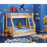 kids solid wood bunk bed/children wooden bunk bed/double over double bunk bed-SP-C201