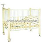 Cheap Carbon steel and plastic sprayed steel Single manual crank single folding children hospital bed