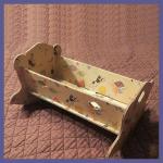 Vintage 20s 30s Cardboard Paper Doll Cradle Bed Furniture FOR DKPF2013815-DKPF2013815