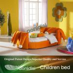 Orange fabric kids cartoon bed EEAE009