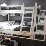 Wooden kids bed, bunk bed with stair (BF07-70113)