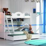 2013 new design white bunk bed 6201