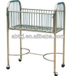 Stainless steel four castors hospital infant bed-B19