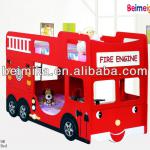 Children Furniture/Bunk Bed For Kids/Funky Fire Engine Bunk Bed in Red Color 902-19R