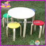 2014 Ner Children table and chairs with 4 stools colorful,used as children table and chairs W08G038-W08G038