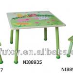 kid wooden study table and chair-NI88935+36+67