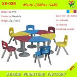 Wholesale Round Plastic kids study table-XS-036