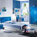 #334 popular apple Blue bedroom furniture set adorable blue boy&#39;s bedroom kid&#39;s furniture set children furniture-#334