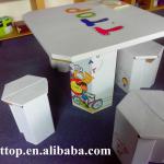 Fahion Durable Corrugated Table And Chair For Kindergarten