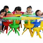 Plastic kids table and chair set-01-02