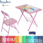 Metal kids table and chair set