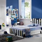#350-2 foot ball fans boy bedroom furniture set adorable blue boy&#39;s bedroom kid&#39;s furniture set children furniture-#350-2