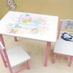 Wooden kids table and chair