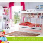 2013 popuplar kids bedroom set is made by E1 MDF board with painting