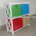 children/kids pine slide wood storage cabinet for storing toys