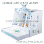 Morden MDF Bunk Bed with stairs for Kid. Children Furniture, Kindergarten Furniture-B-301