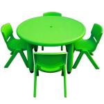 portable green plastic outdoor table and chair with high quality-jmki0181