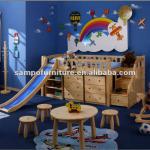 wooden children bed room furniture