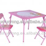 Lovely and pink color children table and chairs for sale-SRA1054
