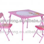 Lovely and pink color children table and chairs for sale