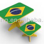 2013 Newest Hot Sale Children Furniture Set, Kids Brazil Flag Design Table and Chairs.