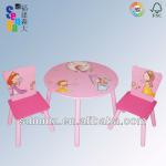 Hot Item!! Wooden Kid Table and Chairs Set with Princess Design-MZ4246