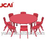 children small round plastic table with removable legs made in china-YCY-004-2