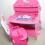 The wooden children furniture desk and chair