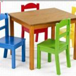 Colorful kids study tables and chairs set