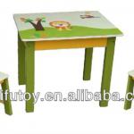 F0267+F0268 Kids wooden table and chiars-F0267+F0268