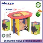 2014 new printed colorful cardbaord children school desk